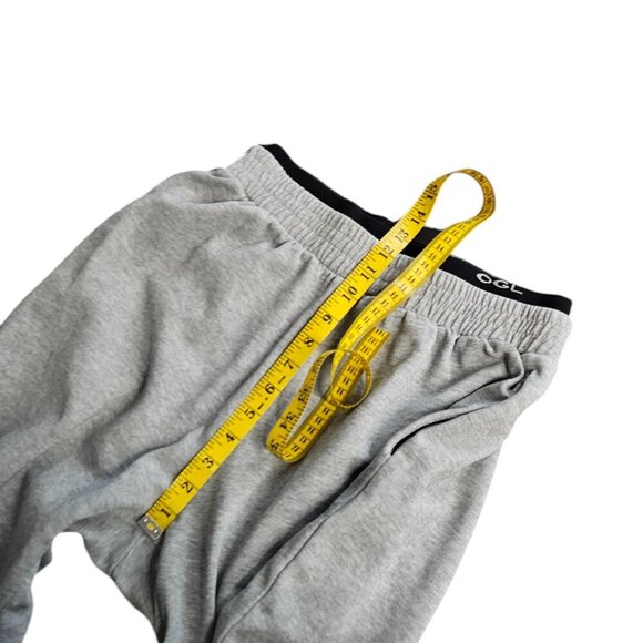 OGL Womens Double Waistband Jogger Sweatpants, Gray Heathered, Size Medium - Picture 5 of 8